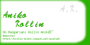 aniko kollin business card